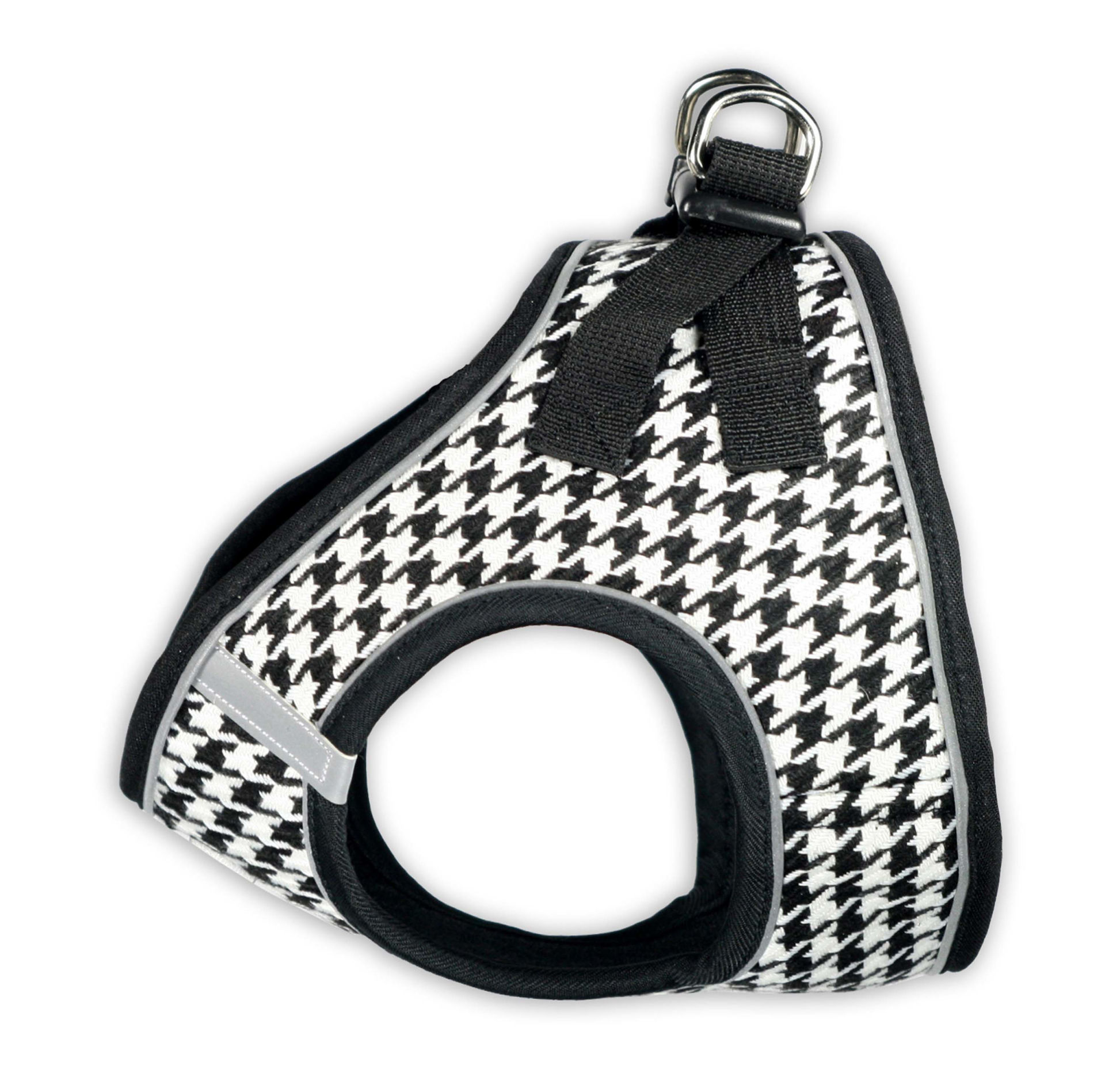 Picture of EZ Step-In Harness Vest - Houndstooth - Black/White