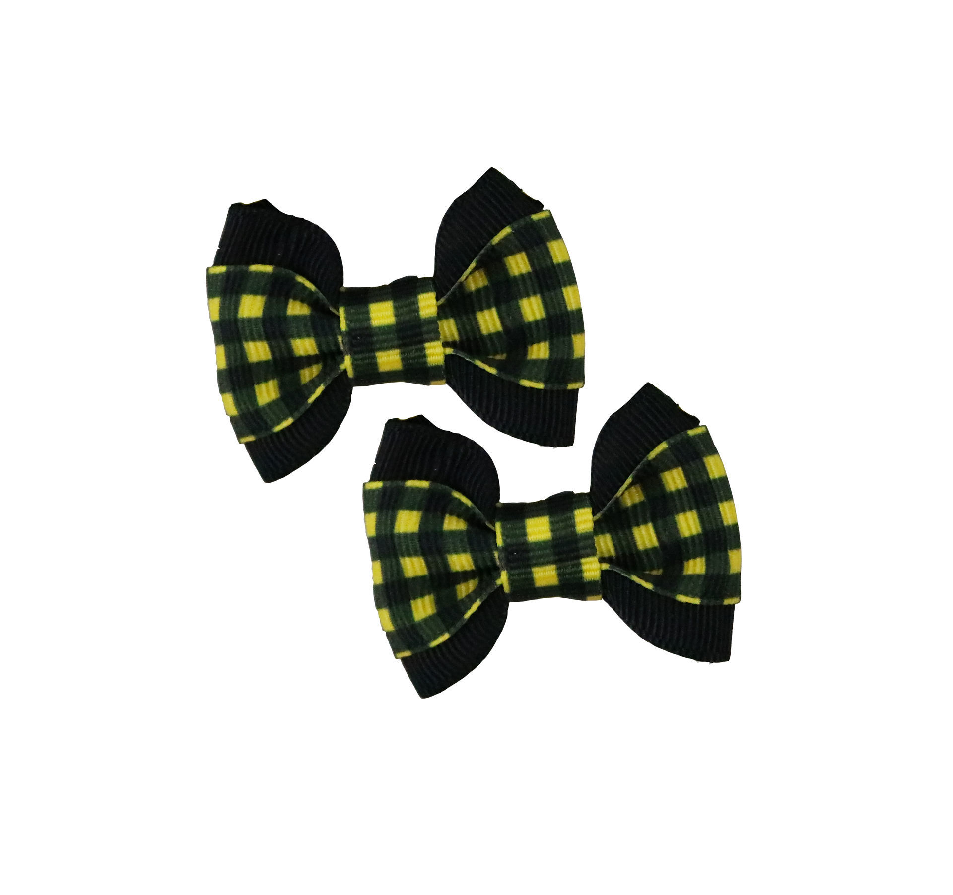 Picture of Hair Bows - Sm Gold/Black Overlay