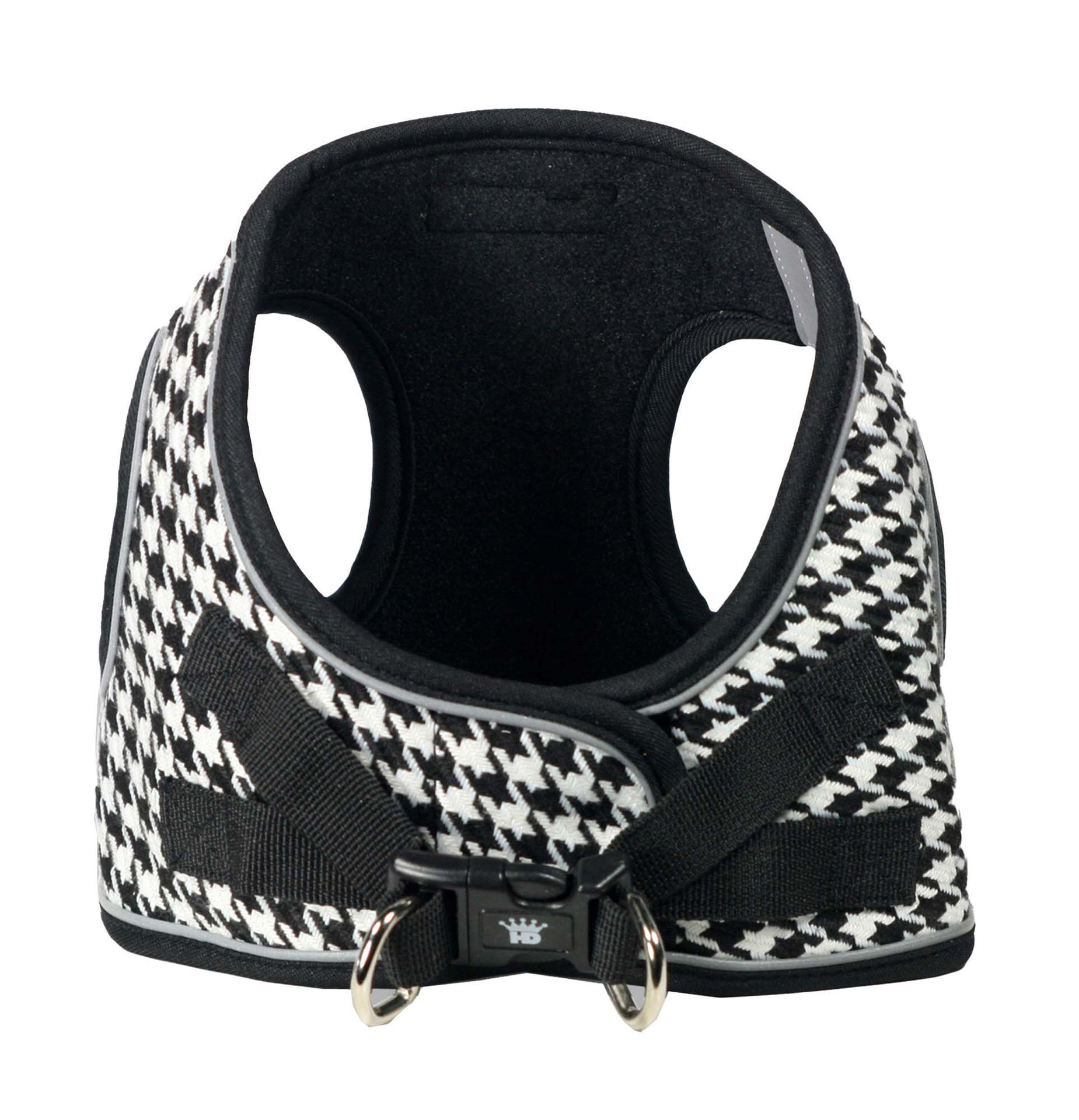 Picture of EZ Step-In Houndstooth Harness Vest - White/Black  OLD STYLE