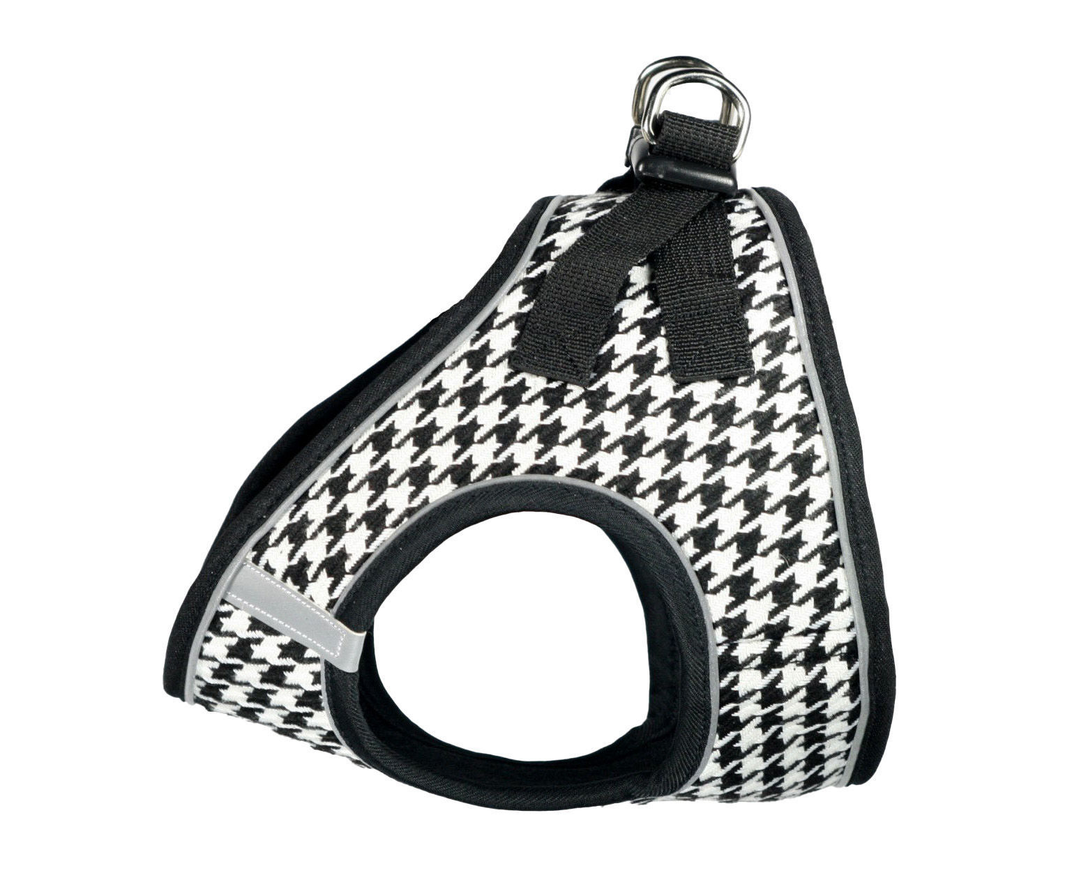 Picture of EZ Step-In Houndstooth Harness Vest - White/Black  OLD STYLE