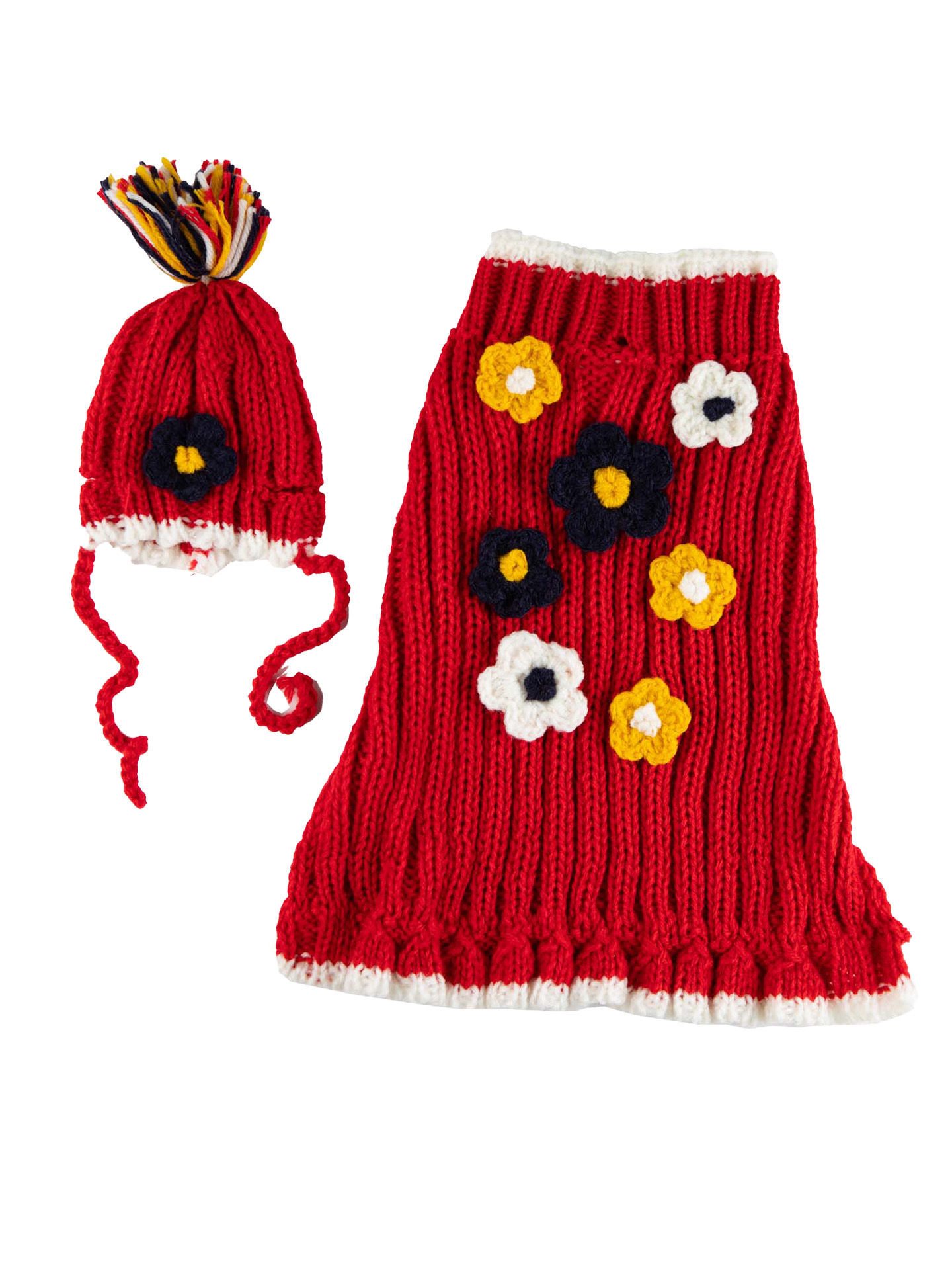 Picture of Red Flower Sweater w/Hat