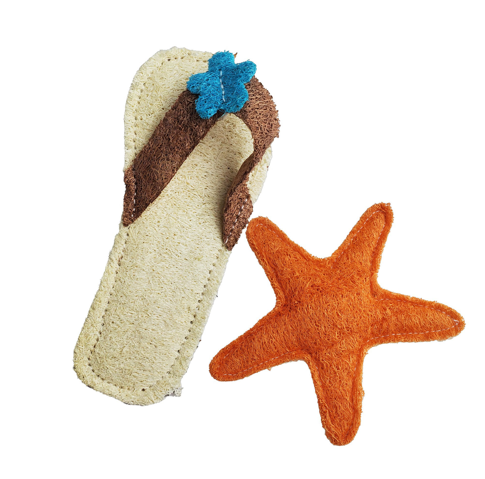 Picture of Organic Vegetable Dental Toy - Beach Combo Loofah