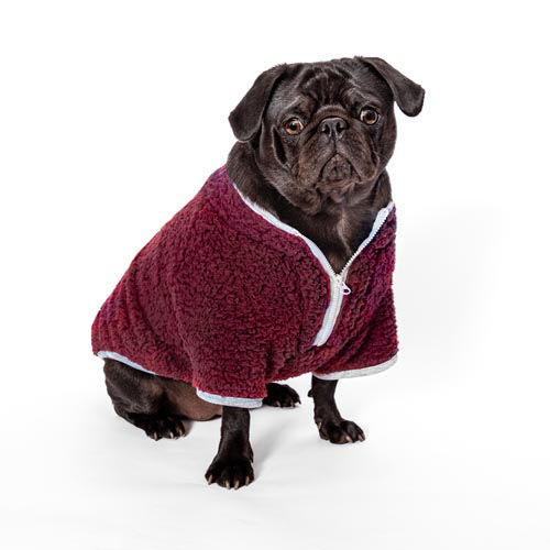 Picture of HD Half-Zip Sherpa Fleece Pullover- Cranberry