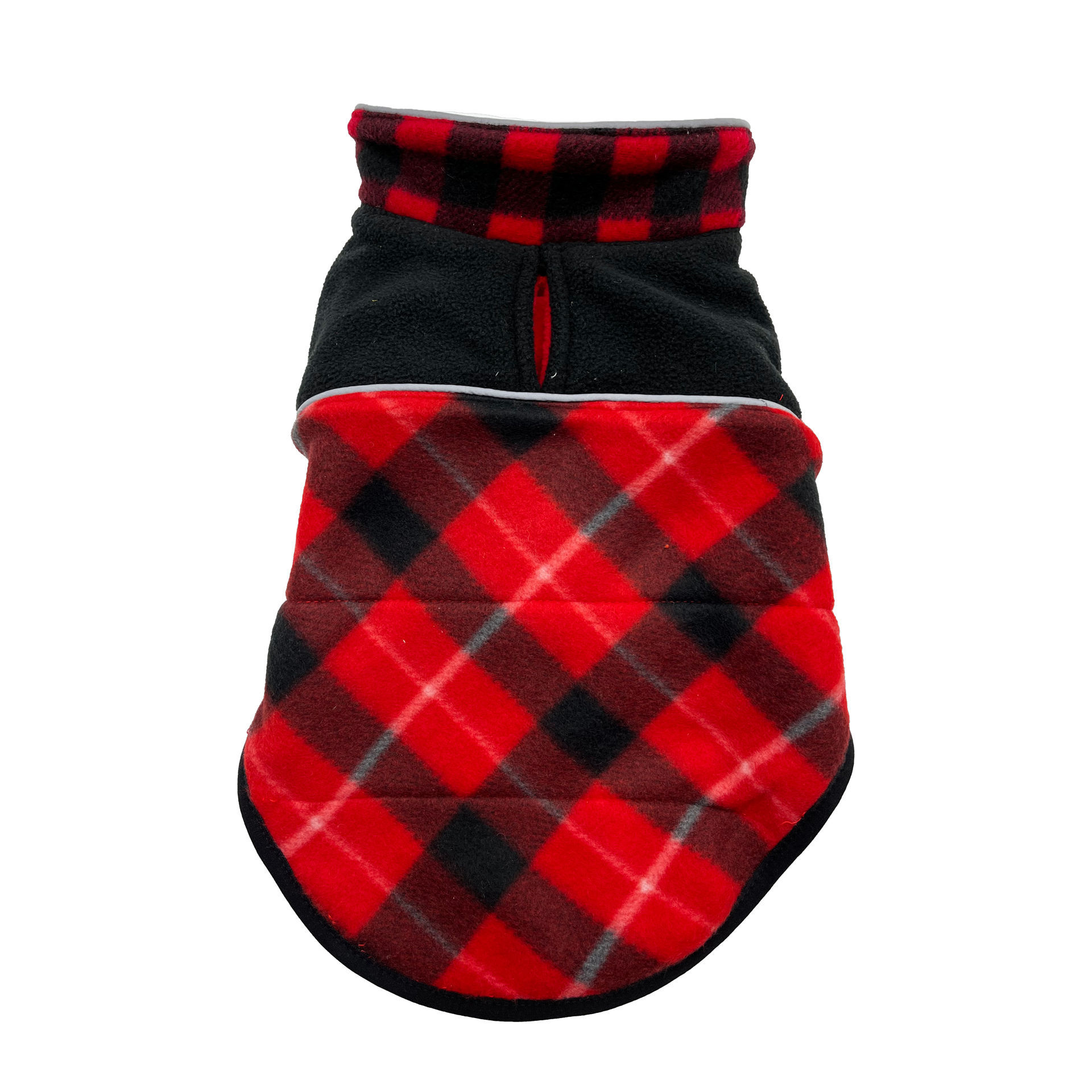 Picture of Reversible Fleece Coat - Red Plaid