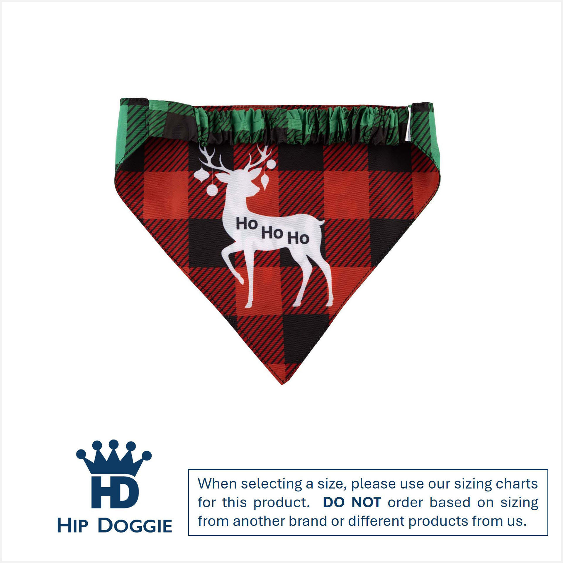 Picture of Two Sided Bandana - Santa Baby
